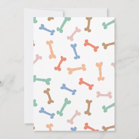 Laten we Pawty Husky verjaardagsfeestuitnodiging Kaart (Achterkant)