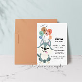 Laten we Pawty Husky verjaardagsfeestuitnodiging Kaart