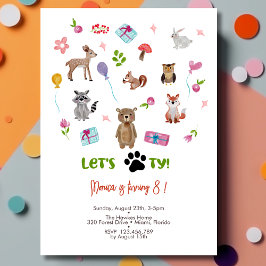 Laten we pawty! kinderen verjaardagsfeestje kaart