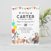 Laten we Pawty Party Dier Kinder Puppy Dog Verjaar Kaart (Staand voorkant)