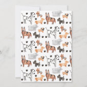 Laten we Pawty Party Dier Kinder Puppy Dog Verjaar Kaart (Achterkant)