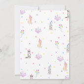 Laten we Pawty Pastel Puppy Dog Verjaardag Uitnodi Kaart (Achterkant)