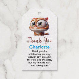 Laten we Pawty zijn! Schattige Cat 2e verjaardagsf Cadeaulabels