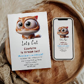 Laten we Pawty zijn! Schattige Cat 2e verjaardagsf Kaart