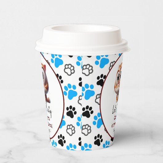 Laten we Pawty zijn! Schattige Cat 2e verjaardagsf Papieren Bekers (Rechts)