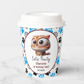 Laten we Pawty zijn! Schattige Cat 2e verjaardagsf Papieren Bekers (Voorkant)