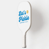 Laten we pickle roze koele retro gepersonaliseerd pickleball paddle (Links)