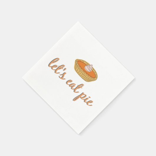Laten we Pie eten - Thanksgiving/Friendsgiving Nap Servet (Hoek)