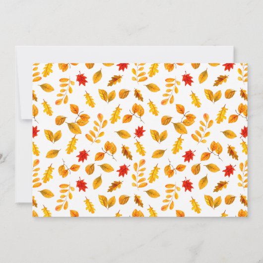 Laten we Pie eten | Thanksgiving van Waterverf-knu Kaart (Achterkant)