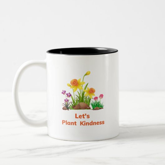 Laten we Plant Kindness Tweekleurige Koffiemok (Links)