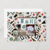 Laten we Play Mahjong bekijken Briefkaart (Voorkant / Achterkant)