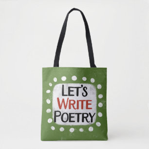 Laten we poëzie Canvas tas schrijven