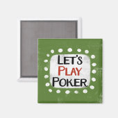 Laten we poker koelkast magneet spelen (Voorkant / Achterkant)