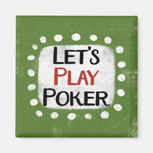 Laten we poker koelkast magneet spelen (Voorkant)