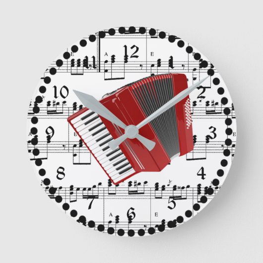 Laten we Polka dansen, rode accordeon op bladmuzie Ronde Klok (Voorkant)