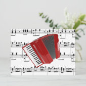 Laten we Polka, Red Accordion, Kaart (Staand voorkant)