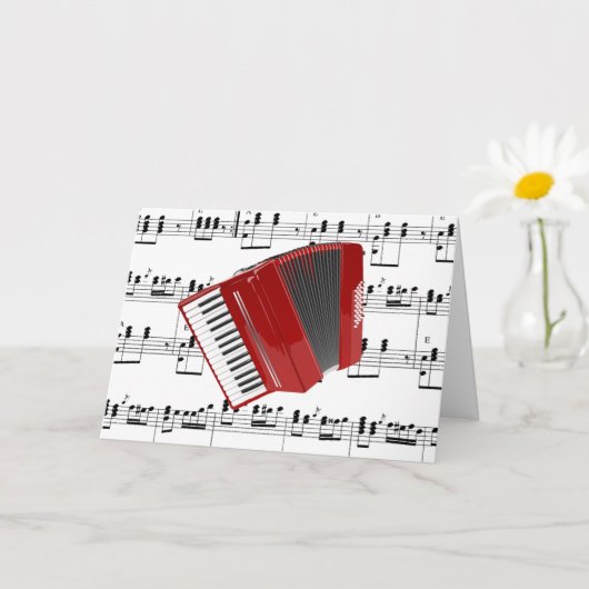 Laten we Polka, Rode Accordeon, Kaart (Kleine Plant)