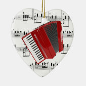 Laten we Polka...rode accordeon Keramisch Ornament (Rechts)