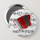 Laten we Polka...rode accordeon Ronde Button 4,0 Cm (Voorkant /achterkant)