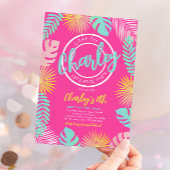 Laten we poolparty verjaardagsuitnodiging kaart