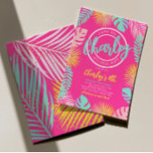 Laten we poolparty verjaardagsuitnodiging kaart