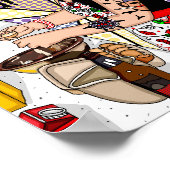 Laten we Pop Tattoo maken, Dame Baking Poster (Hoek)