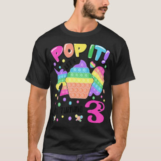 Laten we Poppen dat ik 3 kleurrijke 3de verjaardag T-shirt