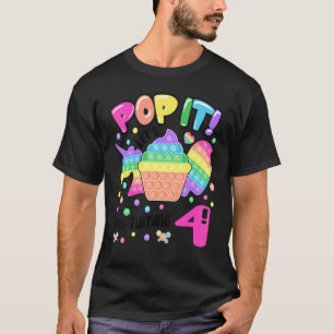 Laten we Poppen dat ik vier kleurrijke 4e verjaard T-shirt