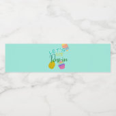 Laten we poppen, poppen, fidget party waterfles etiket (Enkel label)