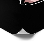 Laten we Pork Funny Rock en Roll Pun Dark BG Poster (Hoek)