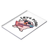Laten we Pork Funny Rock Guitar Pig Pun Notitieboek (Linkerzijde)