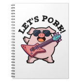 Laten we Pork Funny Rock Guitar Pig Pun Notitieboek (Voorkant)