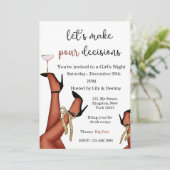 Laten we Pour Decision Invitation Sjabloon maken Kaart (Staand voorkant)