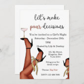 Laten we Pour Decision Invitation Sjabloon maken Kaart (Voorkant / Achterkant)