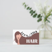 Laten we praten Hair Brunette Model Hair Salon QR  Visitekaartje (Staand voorkant)