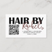 Laten we praten Hair Brunette Model Hair Salon QR  Visitekaartje (Achterkant)