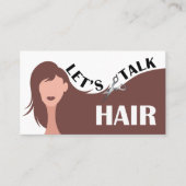 Laten we praten Hair Brunette Model Hair Salon QR  Visitekaartje (Voorkant)