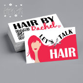 Laten we praten Hair Pink Model Hair Salon QR Code Visitekaartje