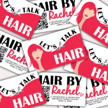 Laten we praten Hair Pink Model Hair Salon QR Code
