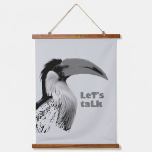 Laten we praten hangend wandkleed