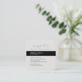 Laten we praten, hedendaags zwart vierkante visitekaartje (Staand voorkant)