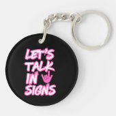Laten we praten in tekens - doof bewustzijn sleutelhanger (Achterkant)