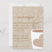 Laten we praten over de koffie luncheon uitnodigin kaart (Achterkant)