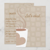 Laten we praten over de koffie luncheon uitnodigin kaart (Voorkant / Achterkant)