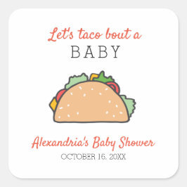 Laten we praten over een Baby Schattige Fiesta Bab Vierkante Sticker