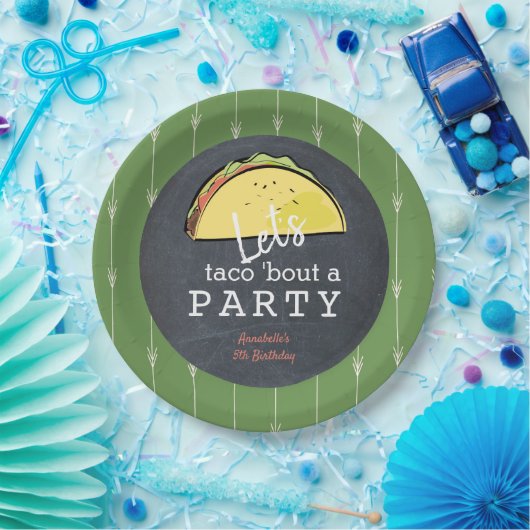 Laten we praten over een feestkrijtbord Fiesta Ver Papieren Bordje (Feest)