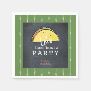 Laten we praten over een feestkrijtbord verjaardag servet