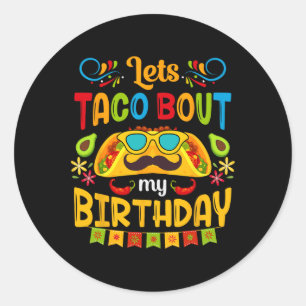 Laten we praten over mijn geboortedag, geboren op  ronde sticker