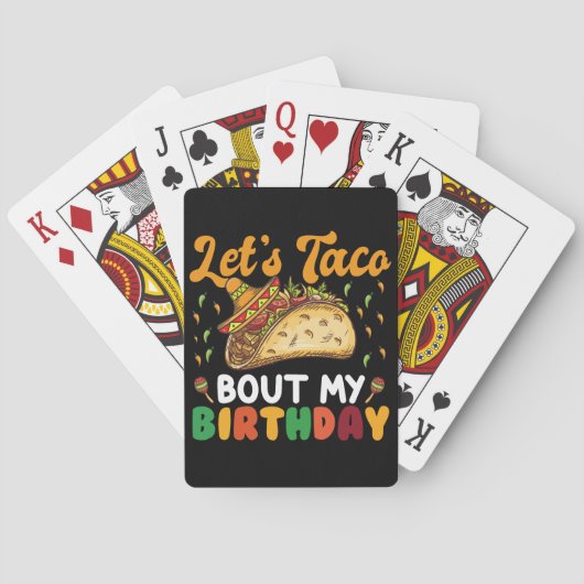 Laten we praten over mijn verjaardagscinco de Mayo Pokerkaarten (Achterkant)