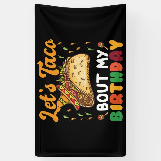 Laten we praten over mijn verjaardagscinco de Mayo Spandoek (Verticaal)
